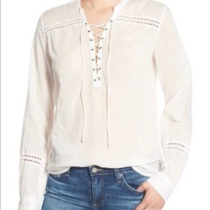 PAIGE lace up top. NWOT